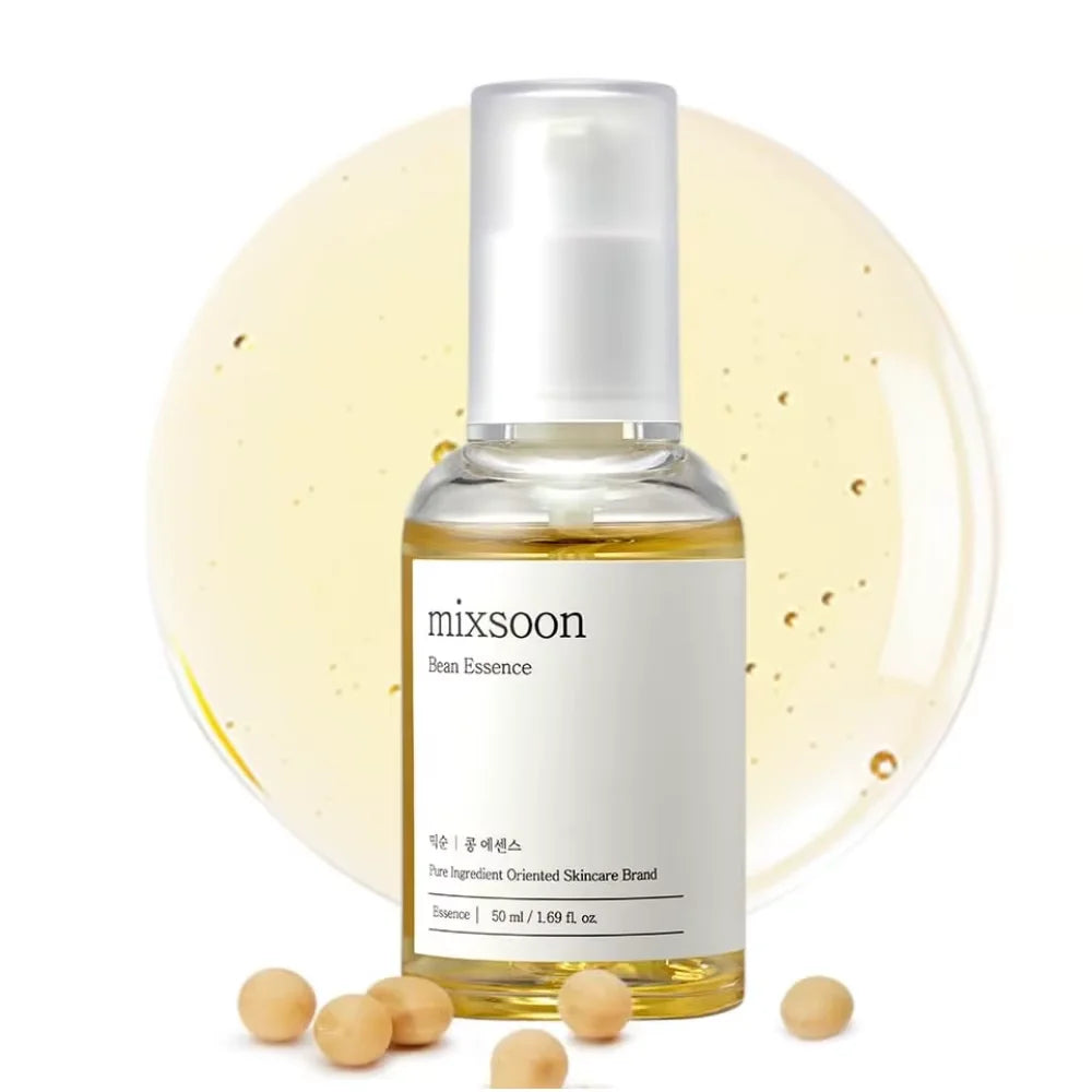 Korean Skin Care Mixsoon Glow Bean Essence,Hydrating Exfoliating Hyaluronic Acid Serum Facial Moisturizing Barrier Serum 50ml