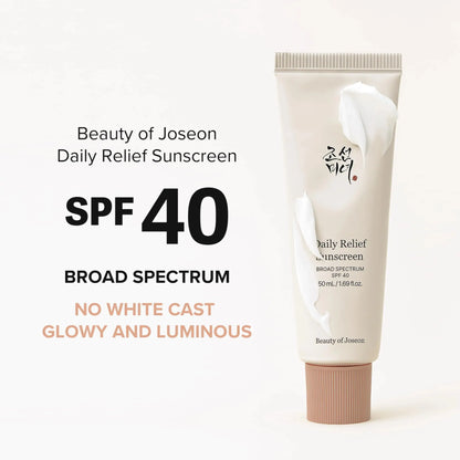 Beauty of Joseon Daily Relief Sunscreen for face - Sun moisturizing with Broad Spectrum SPF 40