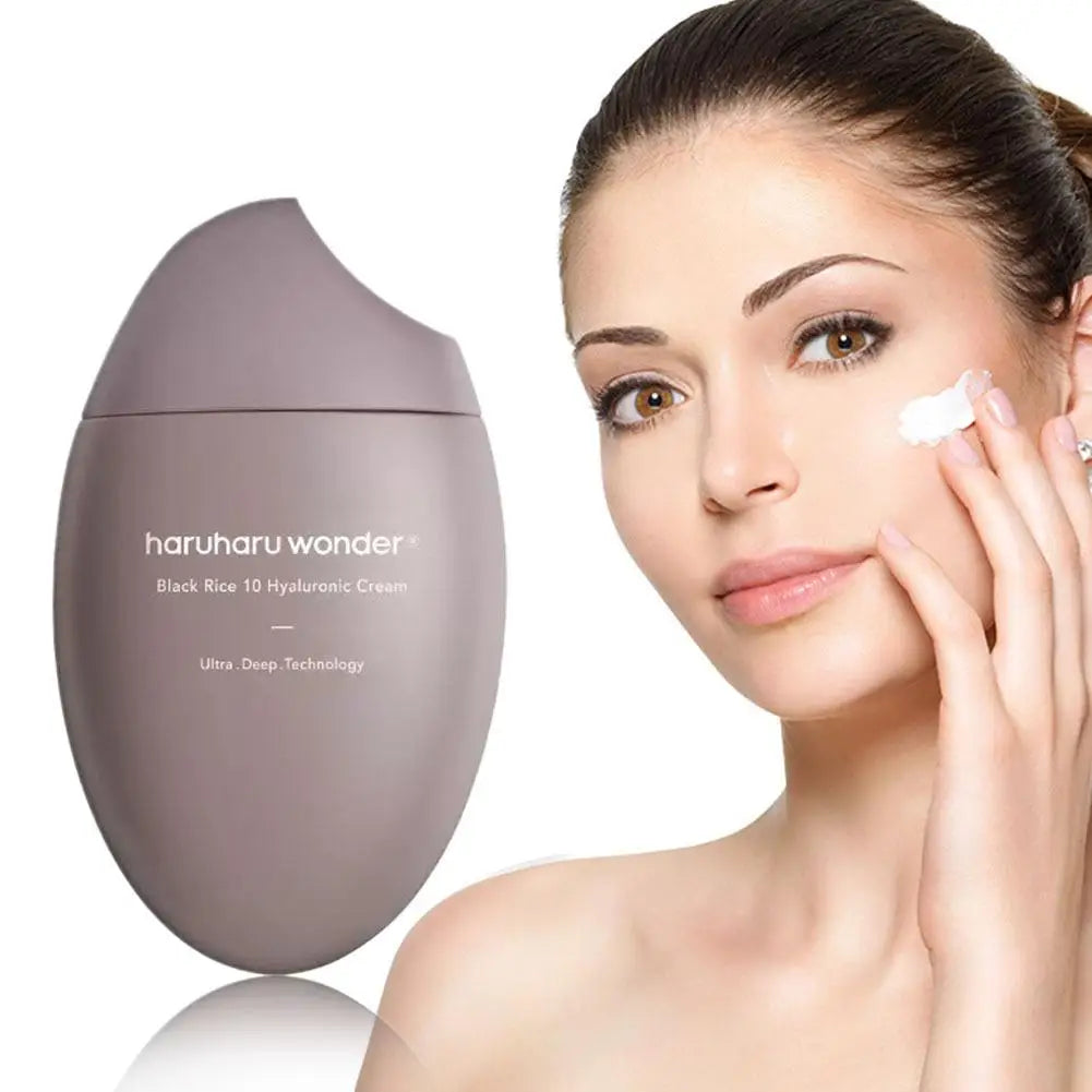 Korean Haruharu Black Rice Face Cream Hyaluronic Acid Moisturizing Nourishing Soothing Hydrating 3 in 1 Serum Cream Skin Care
