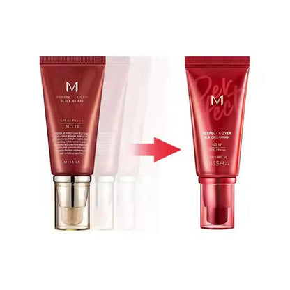 50ml Korean Cosmetic BB Liquid Foundation Concealer Cream Facial Makeup Skin-Nourishing Waterproof Oil Control Long-lasting