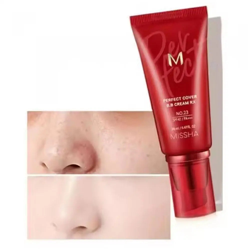 50ml Korean Cosmetic BB Liquid Foundation Concealer Cream Facial Makeup Skin-Nourishing Waterproof Oil Control Long-lasting
