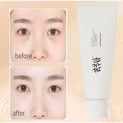 Korean Rice Isolation Cream 50ml Natural Skin Color Concealer Brightens Covers Pores Texture Cream Student' Natural Beauty Cream