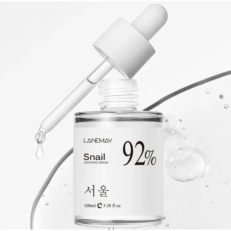 100ML Korean 92% Snail Soothing Serum Face Multi In One Skin Care Hydrating Moisturizing Essence Facial Moisturizer Skincare