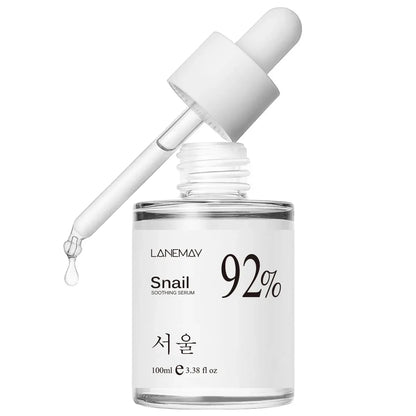100ML Korean 92% Snail Soothing Serum Face Multi In One Skin Care Hydrating Moisturizing Essence Facial Moisturizer Skincare