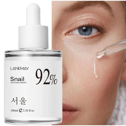 100ML Korean 92% Snail Soothing Serum Face Multi In One Skin Care Hydrating Moisturizing Essence Facial Moisturizer Skincare