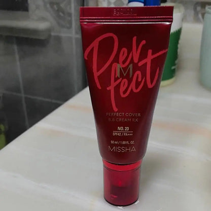 50ml Korean Cosmetic BB Liquid Foundation Concealer Cream Facial Makeup Skin-Nourishing Waterproof Oil Control Long-lasting