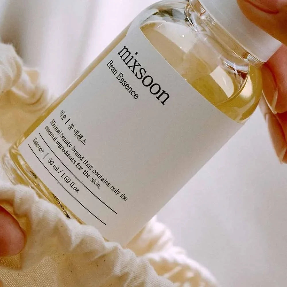 Korean Skin Care Mixsoon Glow Bean Essence,Hydrating Exfoliating Hyaluronic Acid Serum Facial Moisturizing Barrier Serum 50ml