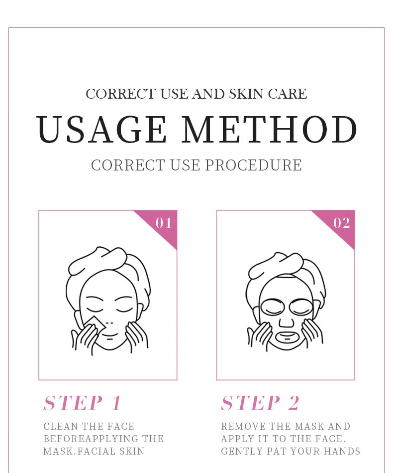 8pcs Natural Plant Face Mask Beauty Skincare Facial Masks Moisturizing Firming Hydrating Facial Mask Face Care Korean Cosmetics