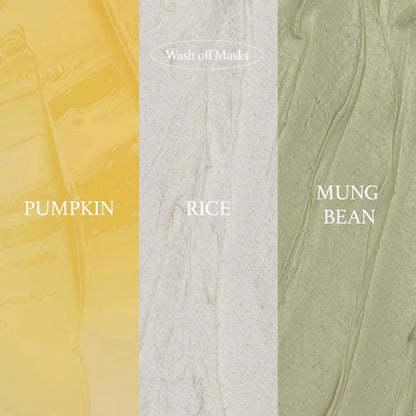 House of Dohwa Wash Off Mask Pack Set (Rice+Pumpkin+Mungbean)